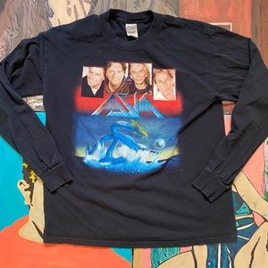 Vintage 00s 2006 Asia Band World Tour Double Sided w/ Dates T Shirt